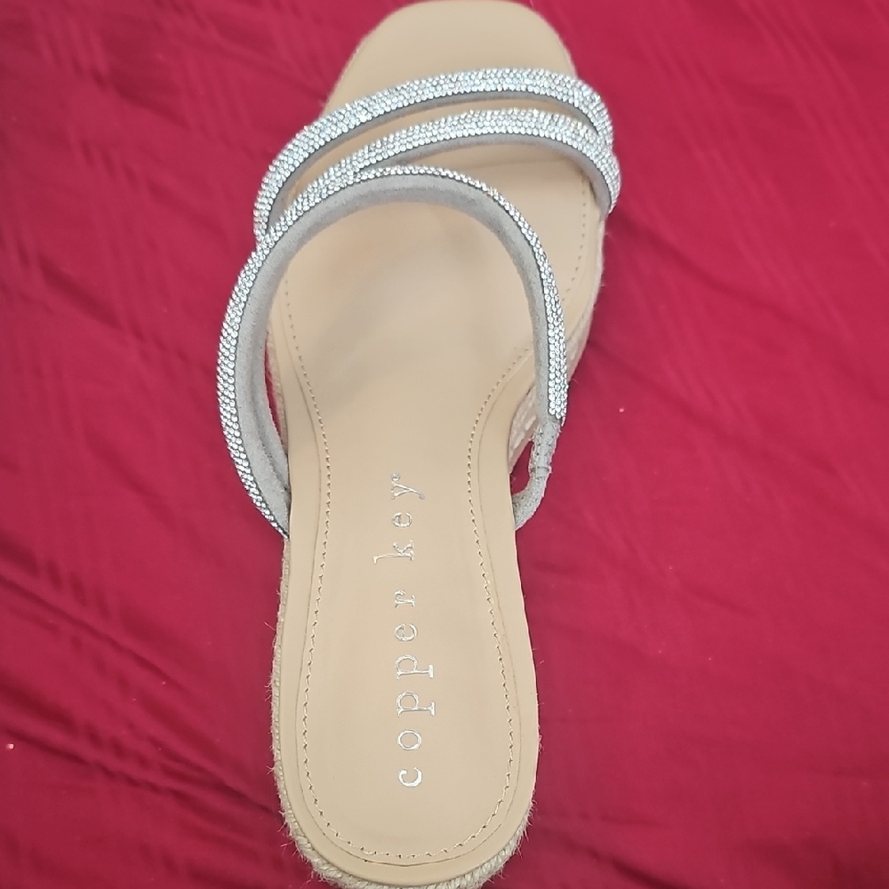 Copper Key Silver Women's Sandals